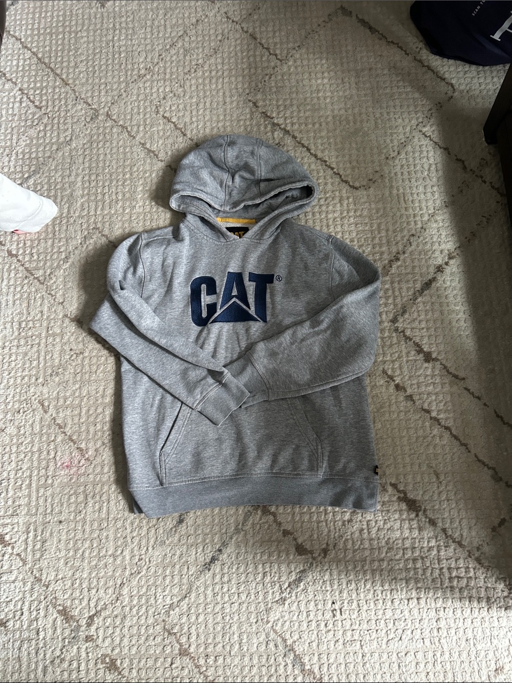 CAT Logo Gray Hooded Pet Sweatshirt